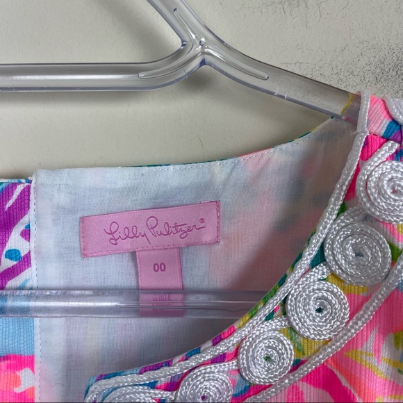 Lilly Pulitzer Gabby Resort Shift Dress Fan Sea Print Size 00 - Picture 8 of 12